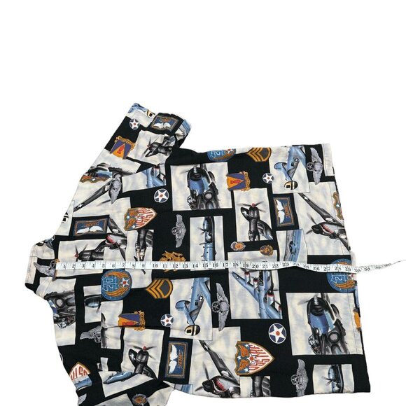 Vintage Kalaheo Hawaiian Military WW2 Bomber Plane Mens Shirt USA Hawaii Size XL - Picture 10 of 12
